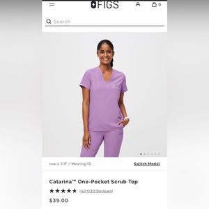 Figs Catarina technical collection one pocket scrub top